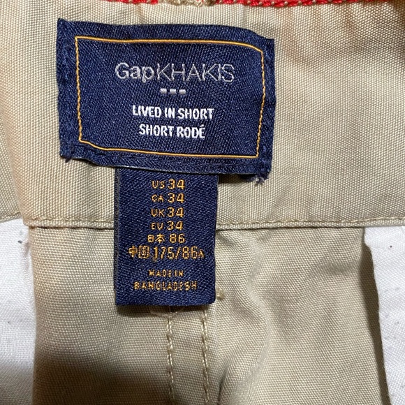 (2) gap cargo shorts tan & blue 34 waist - Picture 4 of 8